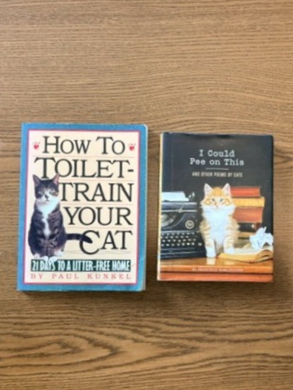 Cat Books - Set of (2) How to Toilet Train Your Cat and Book of Cat Poems